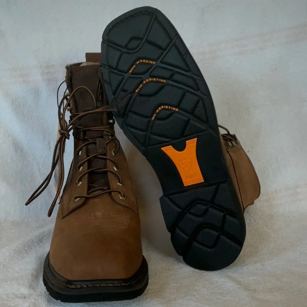 NEW ARIAT Men's Brown Leather Boots - Picture 4 of 5